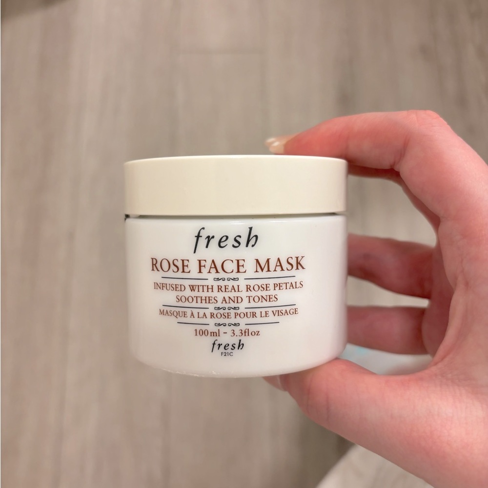 Fresh rose face mask.